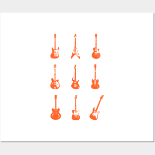 Diverse Guitars Collection Posters and Art